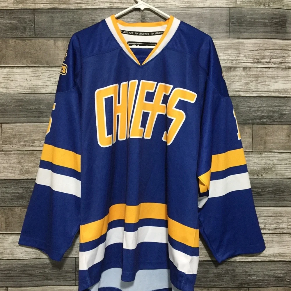 Chiefs Hockey Jersey Jennings #15 Men’s L Blue Yellow